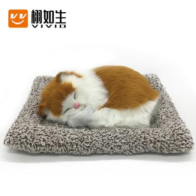 China Vivid Cat Animals Halloween Plush Pet Supplies Realistic Life Size Toy Cat Plush Cute Cuddly Toys for sale