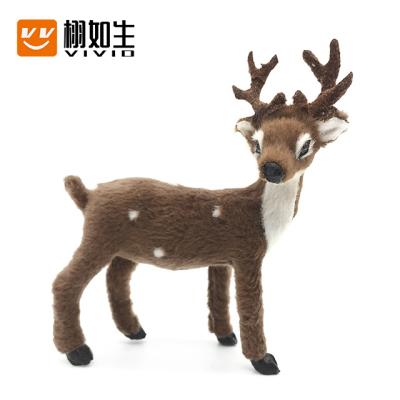 China Factory Price 2021 Christmas Decorations Deer Mini Plush Deer Toy Plush Toy Pillow Beautiful Christmas Deer for sale