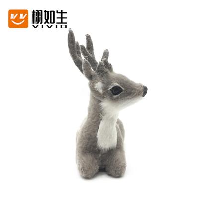 China 2021 Mini Plush Toy Christmas Felt Christmas Decorations Deer Factory Price Christmas Deer Deer for sale