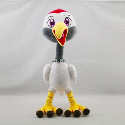 China Promotion Cranes Swan Mongoose Goose Tweety Animal Red-crowned Soft Stuffed Plush Kiwi Bird Toy for sale