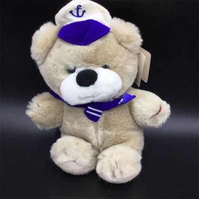 China Custom Traditional Promotion Mascot Uniform Toy Sailor Plush Stuffed Military Teddy Bear for sale