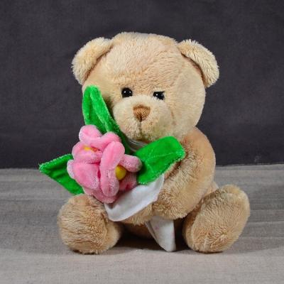 China Toy Cartoon Character Valentines Day Sunflower Battery Operated Tulip Back Soft Stuffed Plush Toy Doll for sale