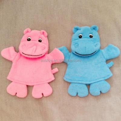 China Promotion children pour full foam towel gloves animal hippo body puppets for sale for sale