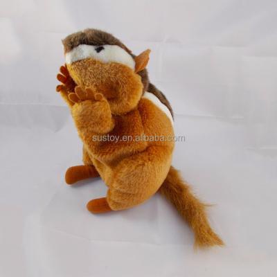 China Promotion Bespoke Squirrel Plush Stuffed Wild Realistic Animal Hand Puppet for sale