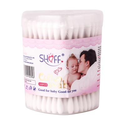 China 100pcs Cotfab Natural Degradable 100% Pure Cotton Buds With Eco-friendly Cotton Swab For Adult Baby Use. for sale