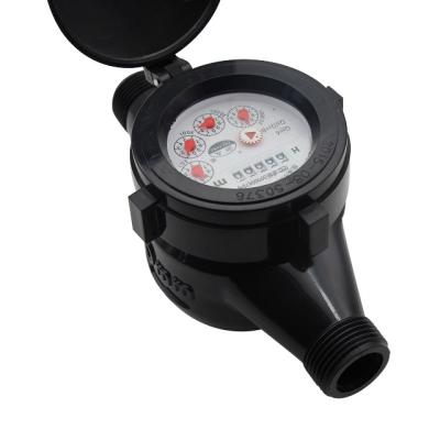 China Multi Volumetric ABS Plastic Water Meter 15mm Jet Dry Dial Rotary Piston DN15 Plastic Water Meter for sale