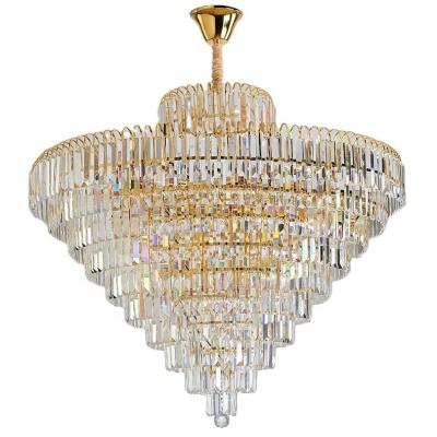 China Modern Led Living Room Crystal Pendant Indoor Lighting Fixtures New Design Luxury Pendant Crystal Chandelier for sale