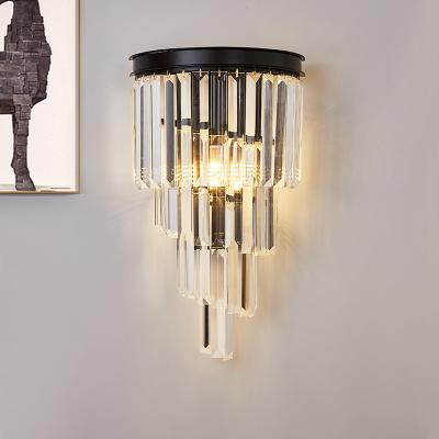 China Lighting works 2022 post-modern simple designers Creative Personality Wall Lamp for living room Crystal Led Wall Lamps for sale