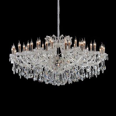 China Luxury modern and elegant glass iron led ceiling chandelier indoor living room bedroom new design chandelier for sale