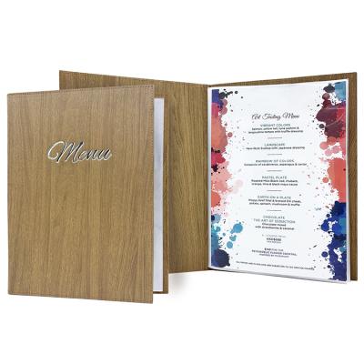 China Easy To Update Your High Detail Grade Content Clear Pocket Customized Restaurant Menu Cover for sale