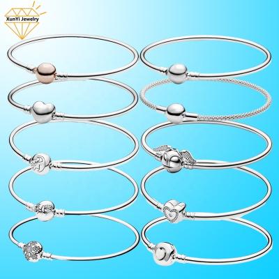 China 2021 CLASSIC High Quality Wholesales 925 Sterling Silver DIY Charm Bracelet For Women for sale