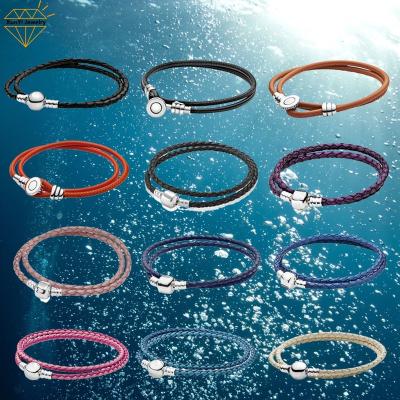 China 2021 wholesale new arrival CLASSIC FASHIONABLE simple circle woven black bracelet for women square buckle for sale