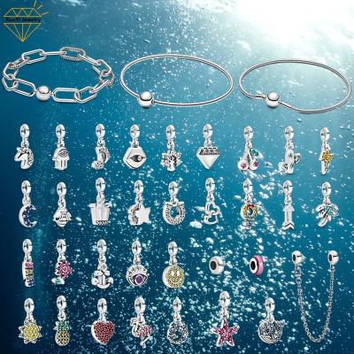 China 2021 wholesale new arrival TRENDY style CLASSIC i bracelet charms jewelry 925 sterling silver for sale