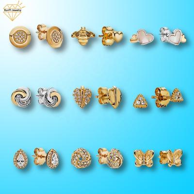 China 2021 fashion wholesale direct selling TRENDY classic style gold color trendy earrings for sale