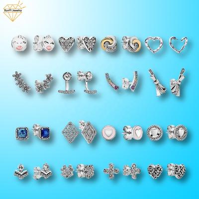 China 2021 CLASSIC Earrings Multi Color Recommend Rhinestone Zircon Crystal Jewelry 925 Sterling Silver Main Jewelry Material for sale