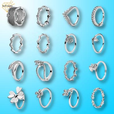 China New Product CLASSIC Silver Jewelry Office Style High Quality Quarry Style 925 Sterling Silver Rings for sale