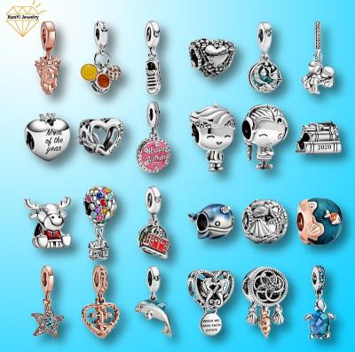 China 2021 Disney Animals Factory Wholesale Qcean High Quality DIY Sea Charms For Bracelet 925 Sterling Silver For Jewelry Making for sale