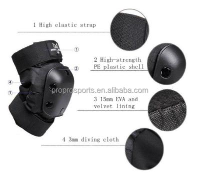 China Top Class Knee Guard For Skateboarding With Hats OEM Black Skateboard Knee Protector Longboard Removable Knee Guards for sale