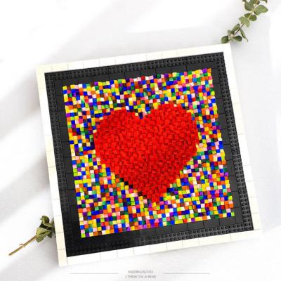 China Construction Toy Exquisite and Beautiful Aluminum Photo Frame for Pixel Art Lovers and Brick Builders and New Home Gifts (NO.PA00179) for sale