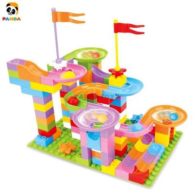 China 111Pieces Children Intellectual Happy Slide Games DIY Toys Big Ball Set Block Toys Educational DIY Assembly Toys Rolling Ball Games (PA0031) for sale