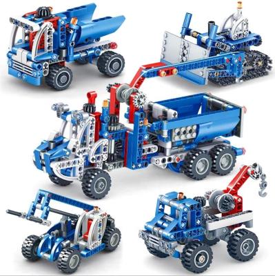 China Amazon Environmental Friendly Kids Gear Tech STEM Toys Power Truck Block 2in1 4in1 Technic Creative Assembly Remote Building DIY Toys (PA0027) for sale