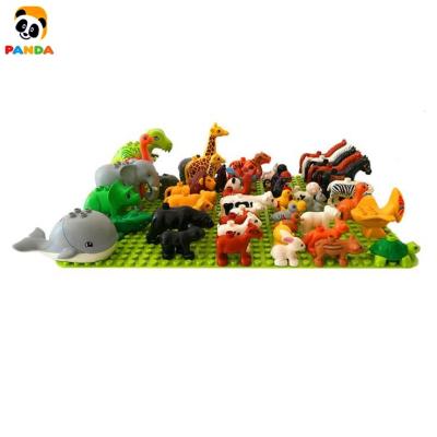 China Building Toy 50 pcs Animal Toys/Big Particles Animal Toys PA00123 Kinds Opp Bag 50 Building Blocks Dinosaur Ocean Zoo Dinosaur Duplo for sale