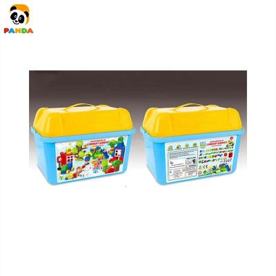 China Amazon Hotspot Large Building Blocks Assemble Big Particle Children Toys Toddler Happy School Large Blocks Toys Storage Box PA07022 31.5*22*22cm for sale