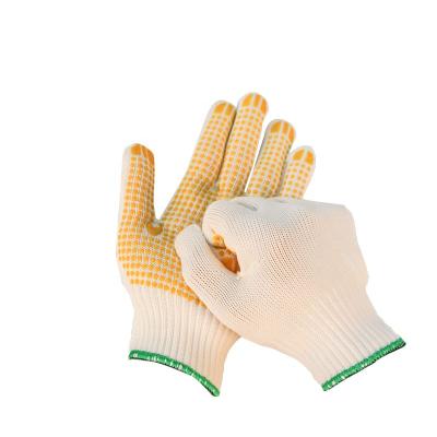 China Wear Resistance Factory Directly PVC Dotted Gloves White Cotton Work Safety Gloves Cotton Garden Gloves For Farm for sale