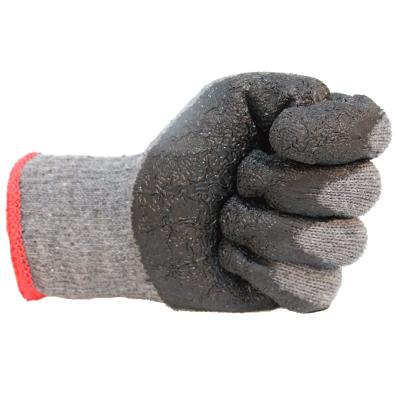 China Wear Resistance Hot Selling Half Coated Natural Latex Gloves Knitted Cotton PU Coated Glove For Industrial Work for sale