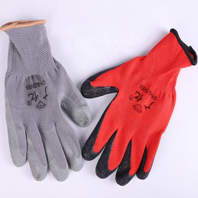 China Cheapest and high quality13g wear-resistant non-slip ply nylon rubber twine work gloves for sale