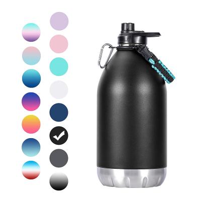 China New Design Sustainable 1 Gallon 128 Ounce Outdoor Beer Shaker Stainless Steel Vacuum Insulated Water Bottle for sale