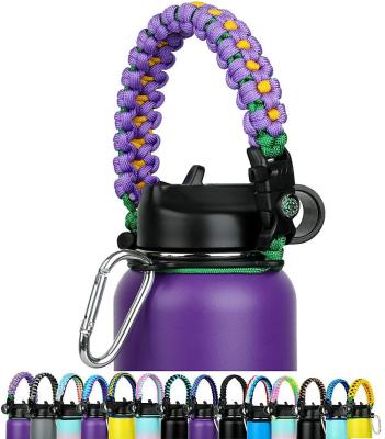 China Viable Wide Mouth Bottle Paracord Handle with Carabiner Compass for sale