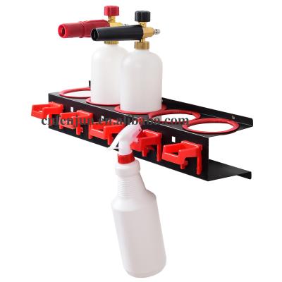 China Spray Tools Cleaning Retailer Hanger Auto Shop Beauty Car Rack Storage Bottle Modern Display Accessory for sale