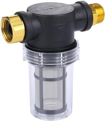 China Home Use Wholesale Sediment Filter 40/100 Mesh Inlet Garden Hose Male Inlet 3/4 Inch 3/4 Inch Female Outlet For Seal High Pressure Pump for sale