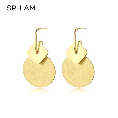 China Fashion Trendy Ring Gold Charm Korean Earring For Boho Earring Lady Big Jewelry Hypoallergenic Drop SP-LAM for sale