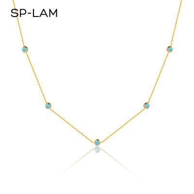 China Stone Gold CLASSIC Fashion Charm Stainless Steel SP-LAM Pearl Elegant Woman Minimalist Chain Necklace for sale