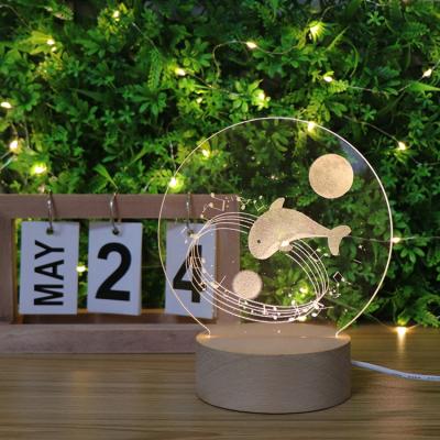 China Modern Australian Popular Carved Inside Acrylic Plate 3D LED Video Night Light for sale