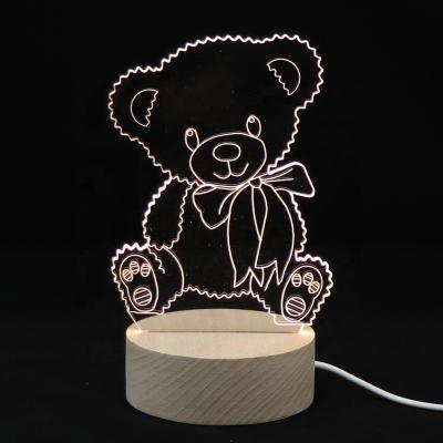 China Modern Good Prices Romantic USB Beer Night Charging Acrylic Light for sale