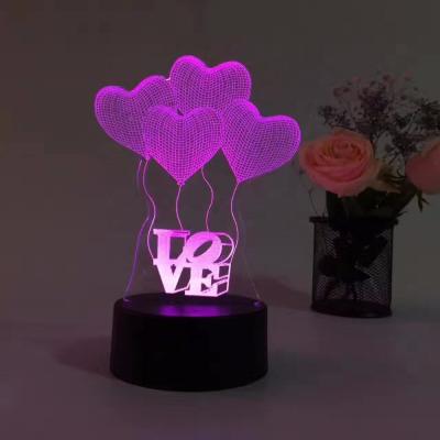 China Wholesale Decoration ABS 3AAA Battery Operated Led Light Base For 3D Night Light for sale