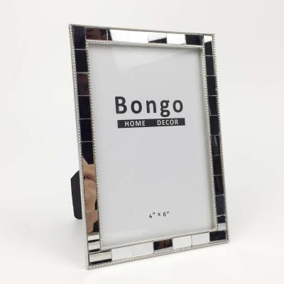 China Silver Plated Metal Picture Photo Photo Frame With Mirror for sale