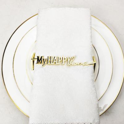 China Viable Fancy Decorative Metal Napkin Rings Napkin Ring for sale