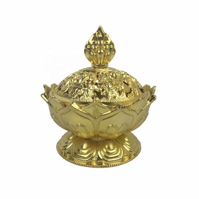 China Religious Gold Plated Censer Metal Alloy Censer for sale