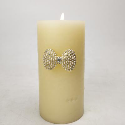 China Europe Beads Decorated Bowknot Candle Pins For Wedding for sale