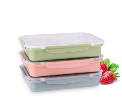 China High Quality Viable Colorful Portable Kids Lunch Box Stainless Steel Bento Box Leakproof Food Storage Container for sale