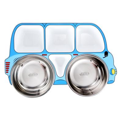 China SUS 304 Stainless Steel Cartoon Folding Lunch Box Food Container For Kids for sale