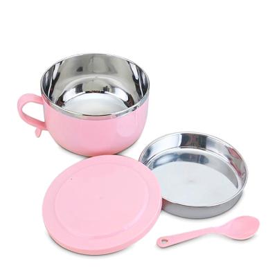 China Wholesale Stocked Stainless Steel Kids Lunch Box Snack Cup For Kids Office for sale