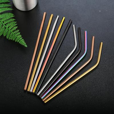 China Sustainable Hot Sale Stainless Steel Drinking Straw Bubble Tea Straw Metal Food Grade Cooling Drinking Straws for sale