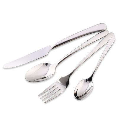 China Food Grade Cutlery Stainless Steel Dinner Table Fruit Spoon Fork Knife Viable Table Spoon for sale