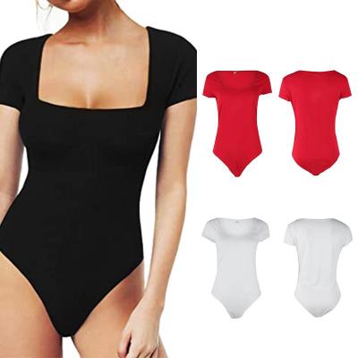 China Anti-pilling summer woman body suits sexy square neck yarn knitted long sleeves jumpsuit ladies knitted jumpsuits for sale