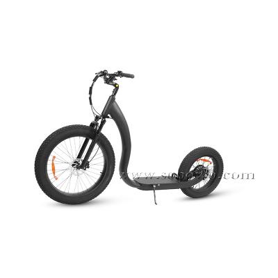 China 2019 New Design Big Wheel Rubber Electric Kick Bike Adult Kickbike for sale